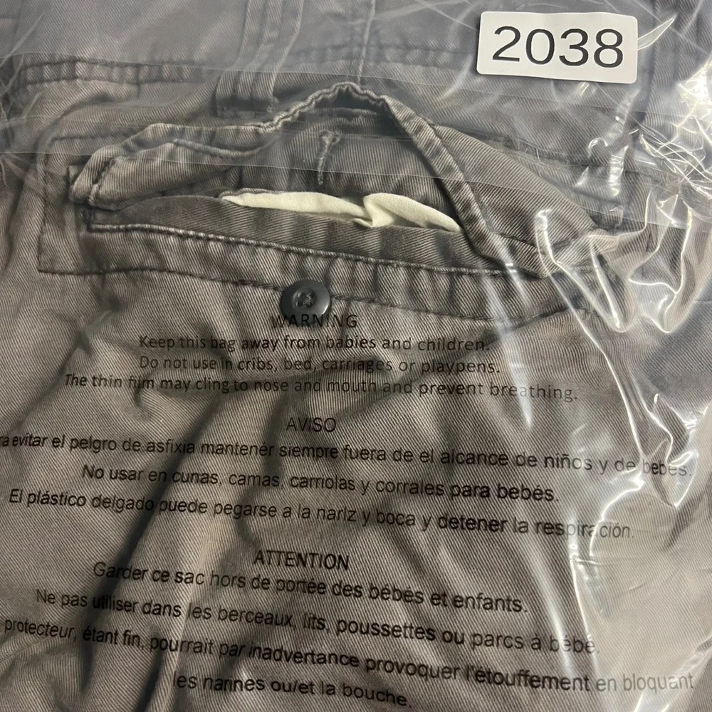 Vintage Old Navy Mens Cargo Shorts Brown Gray Cotton Twill 44 Tall 2038